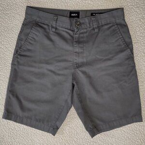 RVCA gray casual cotton blend Weekend Chino shorts mens size 30